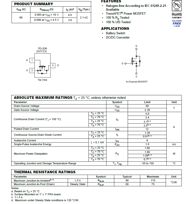IRLML0060TRPBF IRLML0060TRPBF